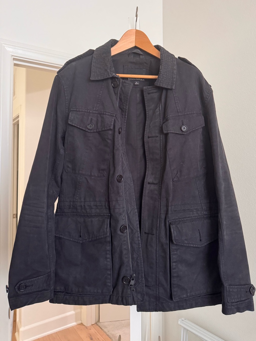 Banana Republic Men's Black Utility Field Jacket - Size M
